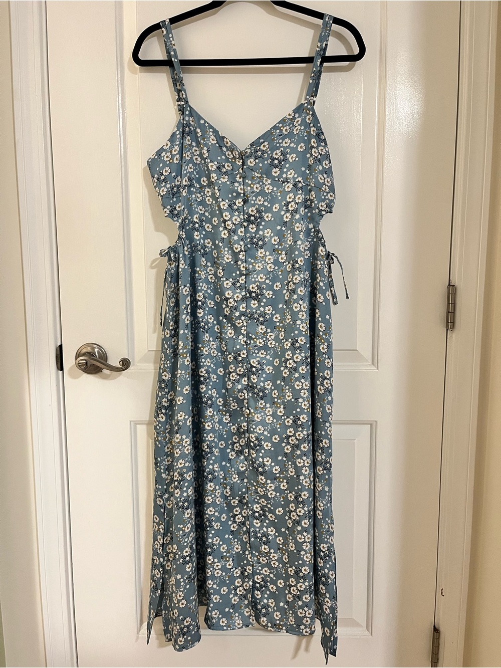 NWOT Petite Studio blue floral midi dress
